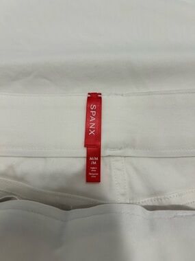 SPANX White Shapewear Leggings with Red Logo Tab